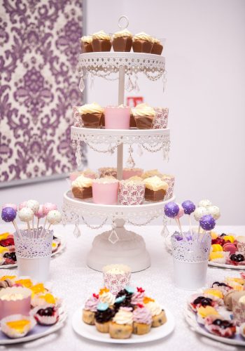 Sweet candy bar at the wedding. Celebration and party